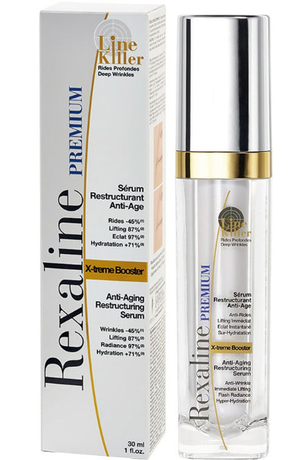 Rexaline High-performance Serum Instant Lift & Deep Wrinkle Reduction With Peptides, Hyaluronic Acid, And Vitamin C 30ml Pearlized Gel