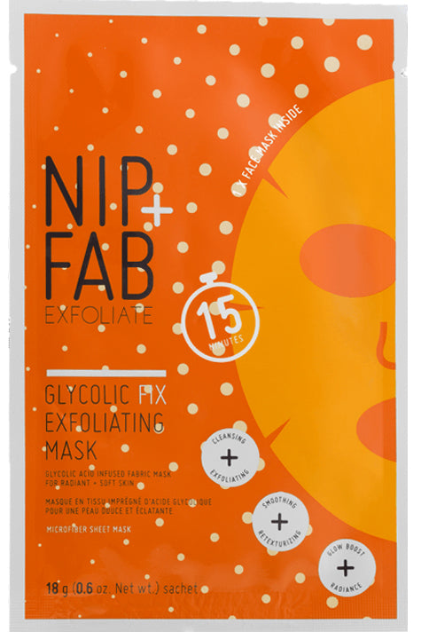 Nip Fab Glycolic Fix Exfoliating Sheet Mask Brightening & Smoothing With Glycolic Acid One-time Use