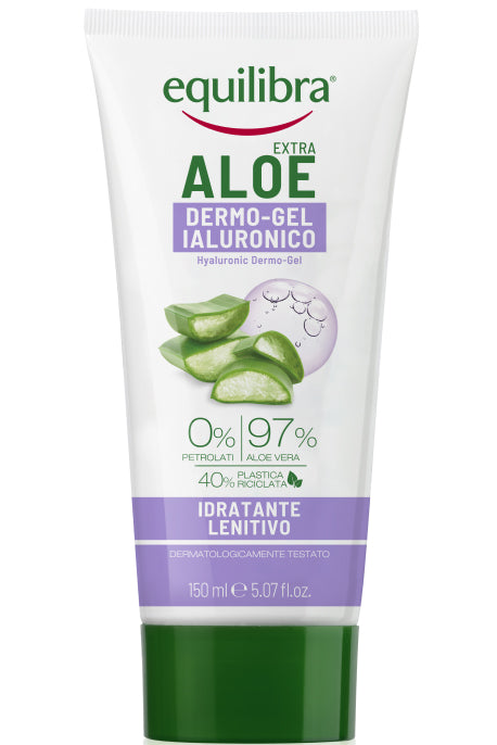 Equilibra Extra Aloe Dermo-hyaluronic Gel Hydrating And Soothing With Aloe Vera And Hyaluronic Acid - 150ml