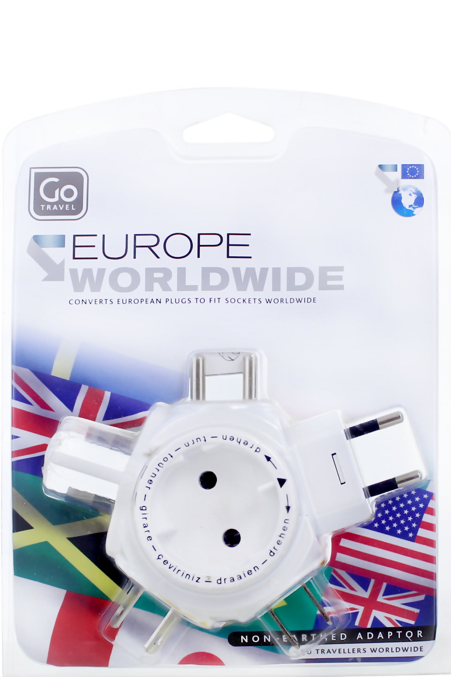 Go Travel Multi Adaptor Worldwide Compatibility - Safe And Compact Travel Connection For International Devices