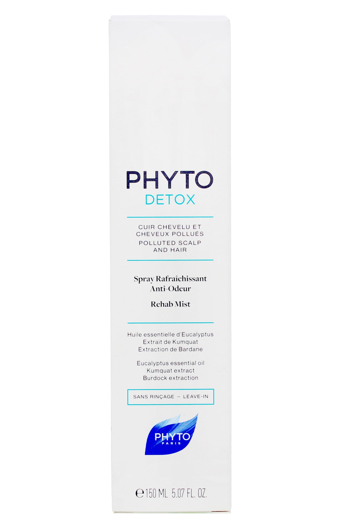 Phyto Detox بخاخ منعش للشعر لانتعاشه وتحييد الروائح مع الأوكالبتوس والأرقطيون 150 مل