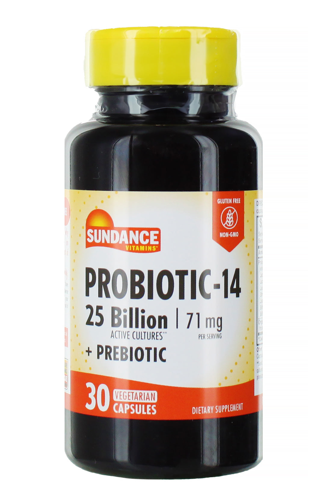 Sundance Probiotics لدعم صحة الجهاز الهضمي بـ 25 مليار وحدة تشكيل مستعمرة من سلالات البروبيوتيك - 30 كبسولة نباتية