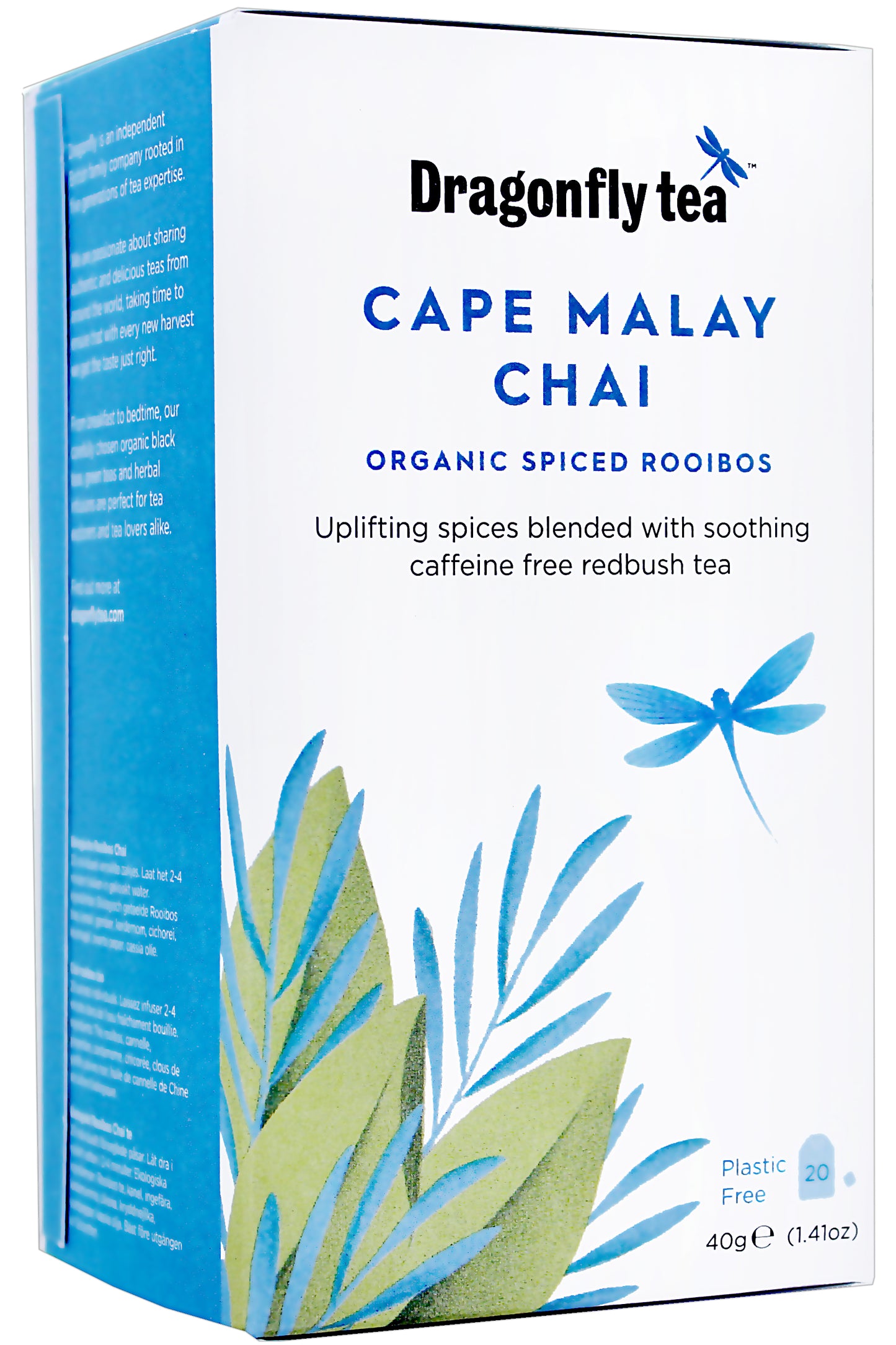 Dragonfly Tea Cape Malay Chai Spiced Rooibos Caffeine-free Antioxidant-rich 20 Sachets Aromatic