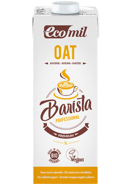 Ecomil Barista Oat Sugarfree 1l - Organic, Frothable, No Added Sugars