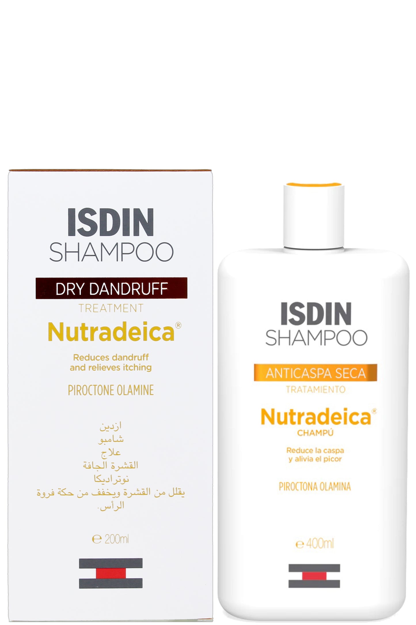 Isdin Nutradeica Anti-dry Dandruff Shampoo خالي من القشرة مع بيروكتون أولامين 200 مل