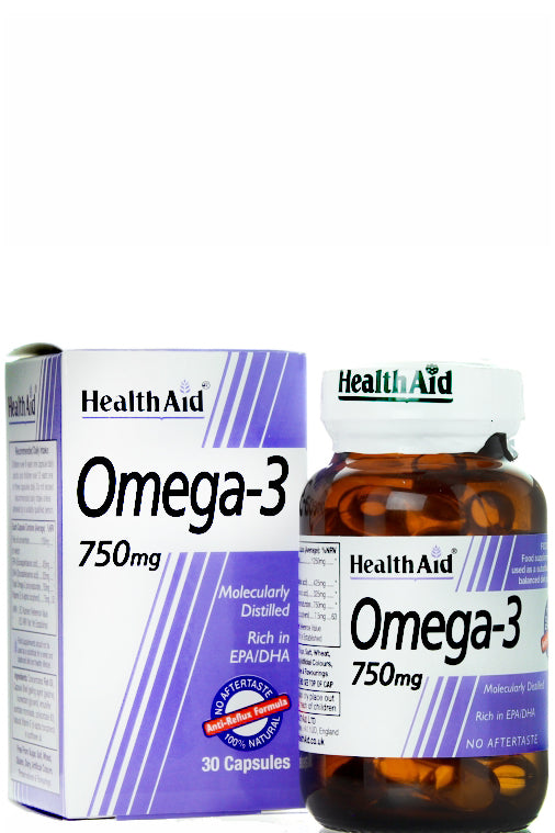 Healthaid Omega 3 750mg Epa Dha زيت السلمون النرويجي 30 كبسولة