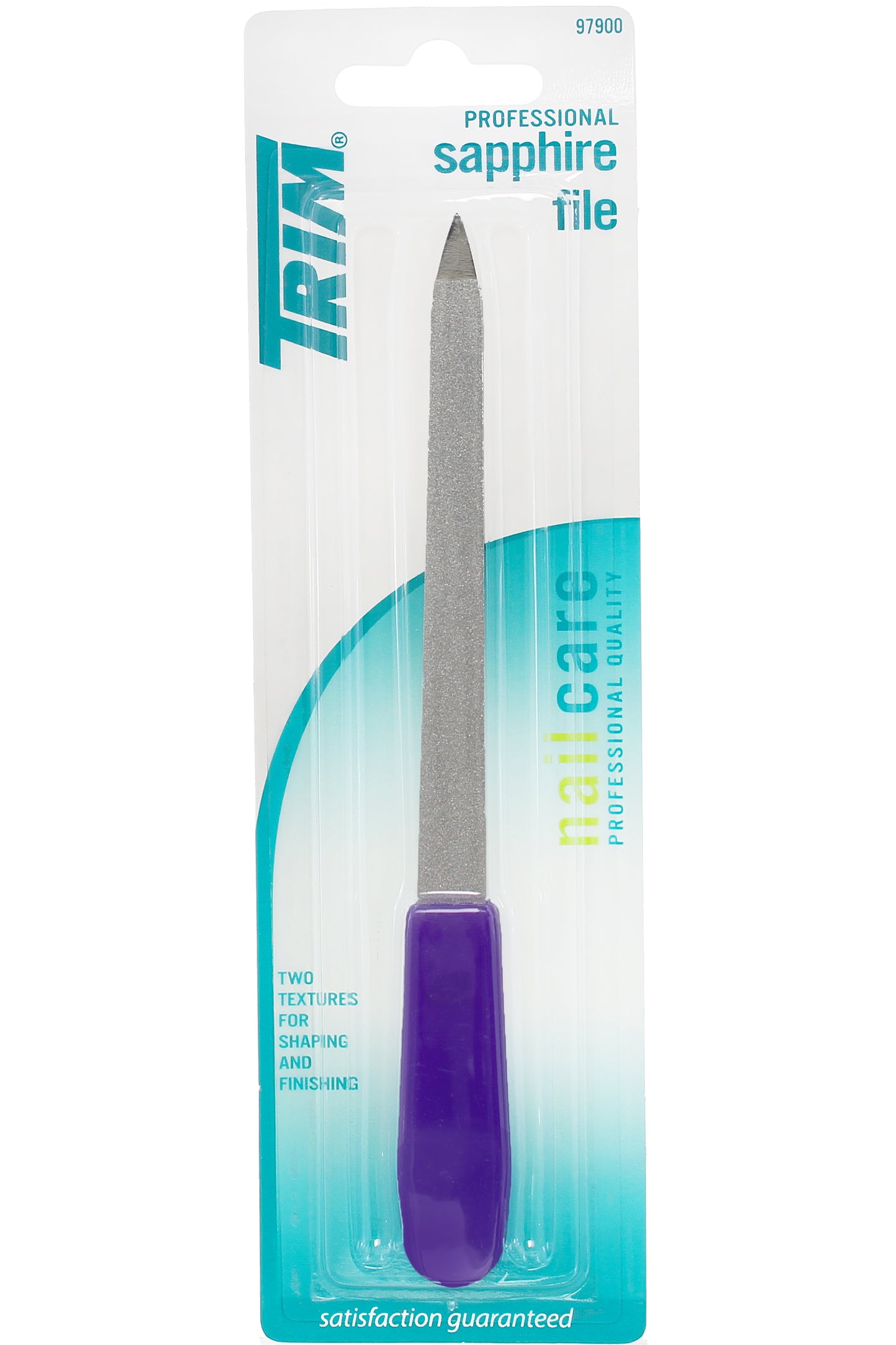 Trim Professional Sapphire Nail File - Dual Surface Gentle Shaping & Smoothing Tool For All Nail Types - Durable, Precision Crafted, Ideal For Natural & Artificial Nails