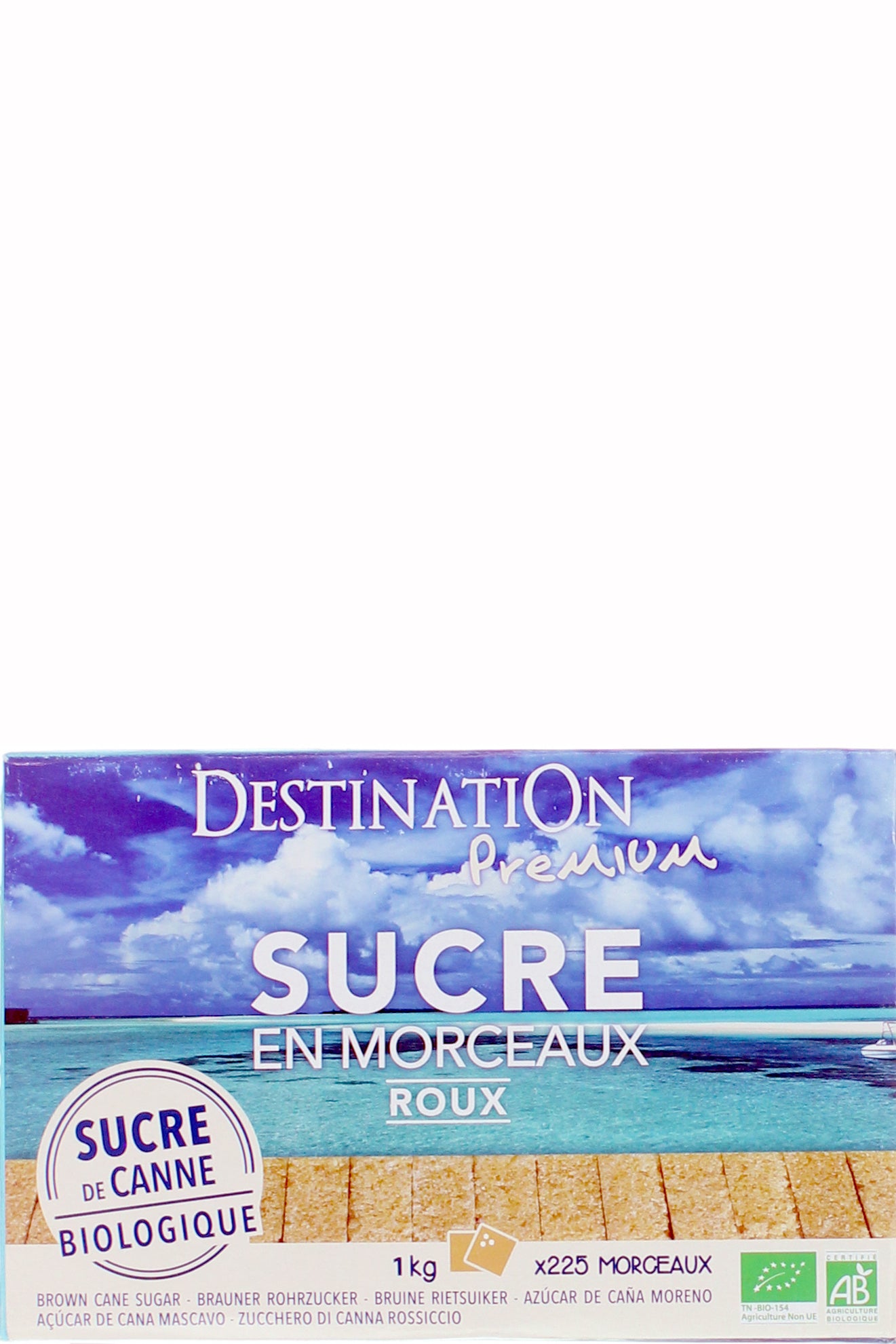 Destination Organic Brown Cane Sugar Cubes Natural Sweetener For Coffee & Tea 1000g Convenient & Versatile