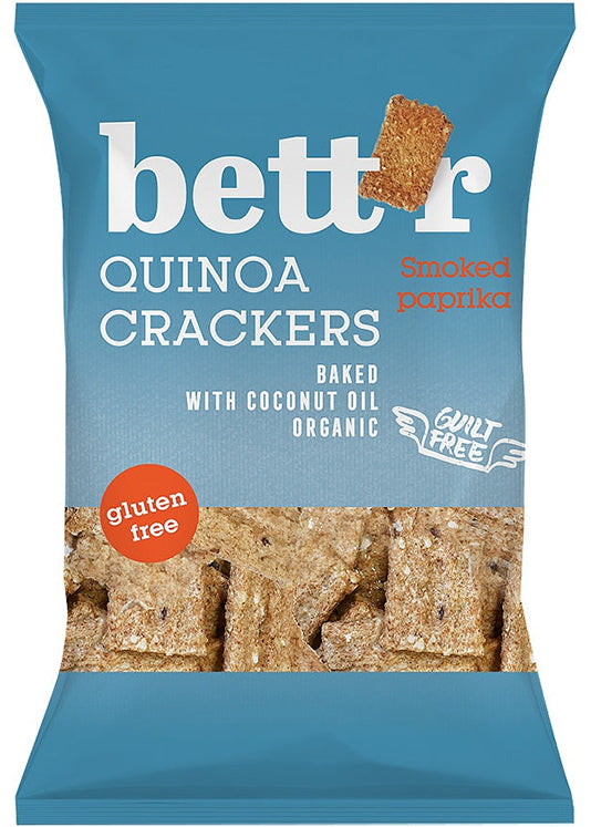 Smart Organics Quinoa Crackers Smoked Paprika - Gluten-free, 100g