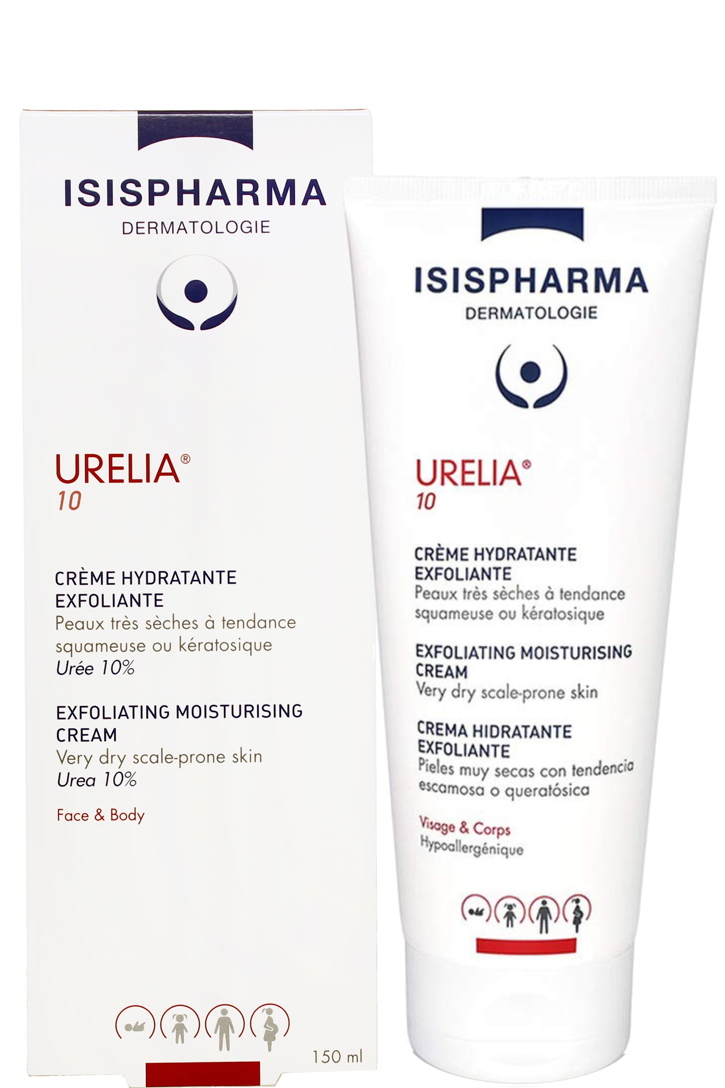Isis Pharma Urelia 10 Cream 150ml - كريم مرطب ومقشر، زبدة الشيا، يوريا