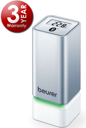 Beurer Hm 55 Thermo Hygrometer Indoor Climate Monitor With App Control, Color Display, Customizable Limits, Dual Temperature Scale