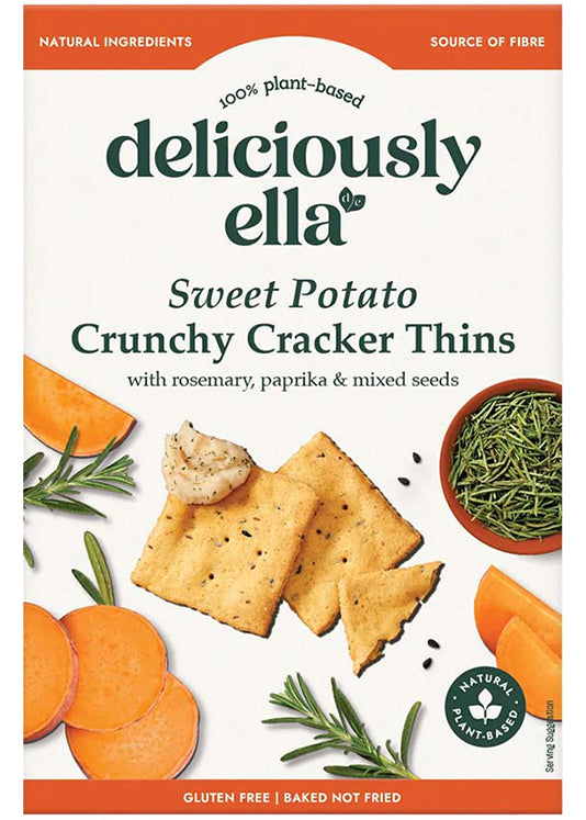 Deliciously Ella Sweet Potato Cracker Thins With Rosemary & Paprika - 100g