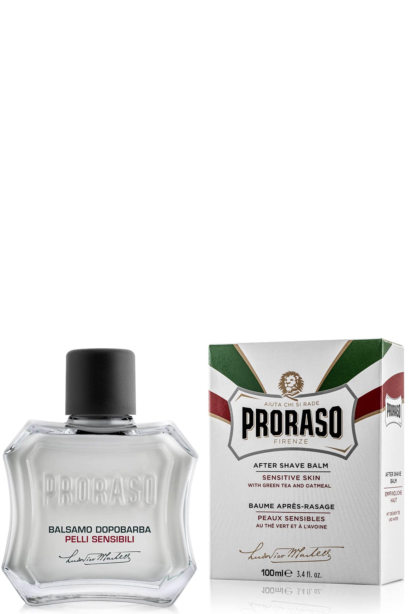 Proraso After Shaving Balm Sensitive Skin Instant Relief With Oatmeal & Green Tea 100ml