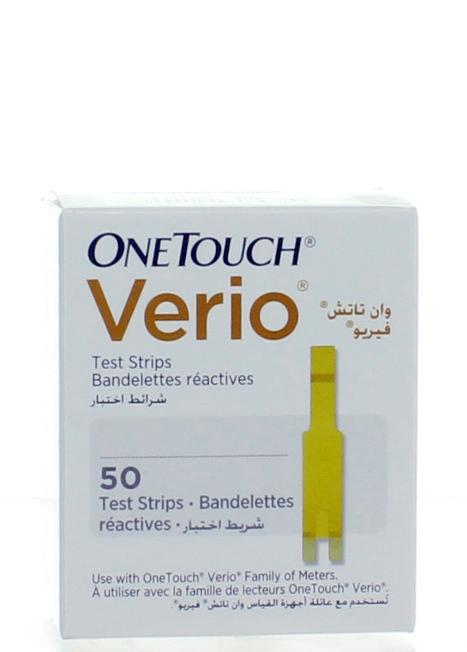 One Touch Verio Strips, 50 Strips, For Blood Glucose Monitoring