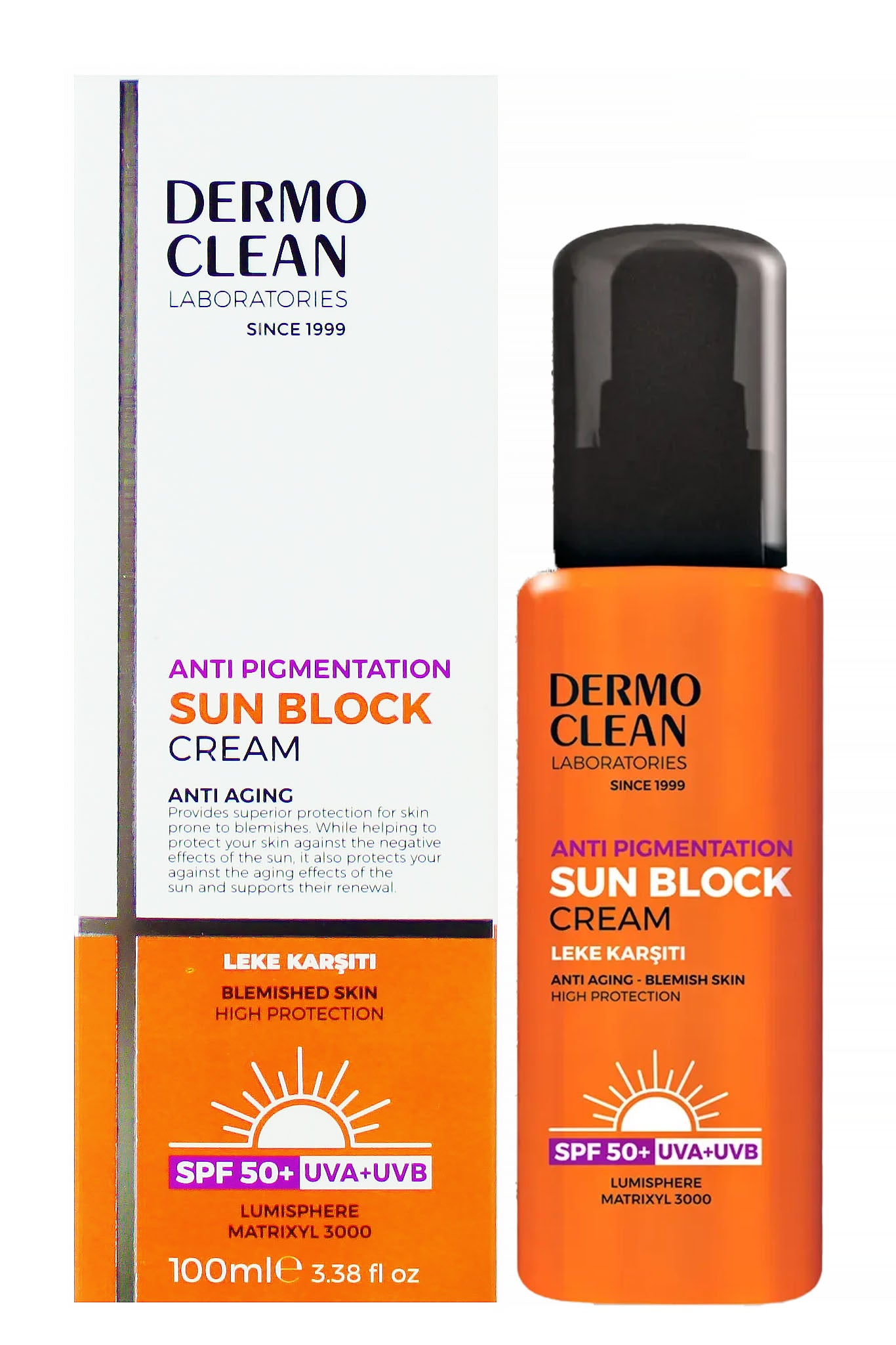 Dermo Clean Anti-pigmentation Anti-aging Sun Cream Spf 50+ With Lumisphere & Matrixyl 3000, 100ml