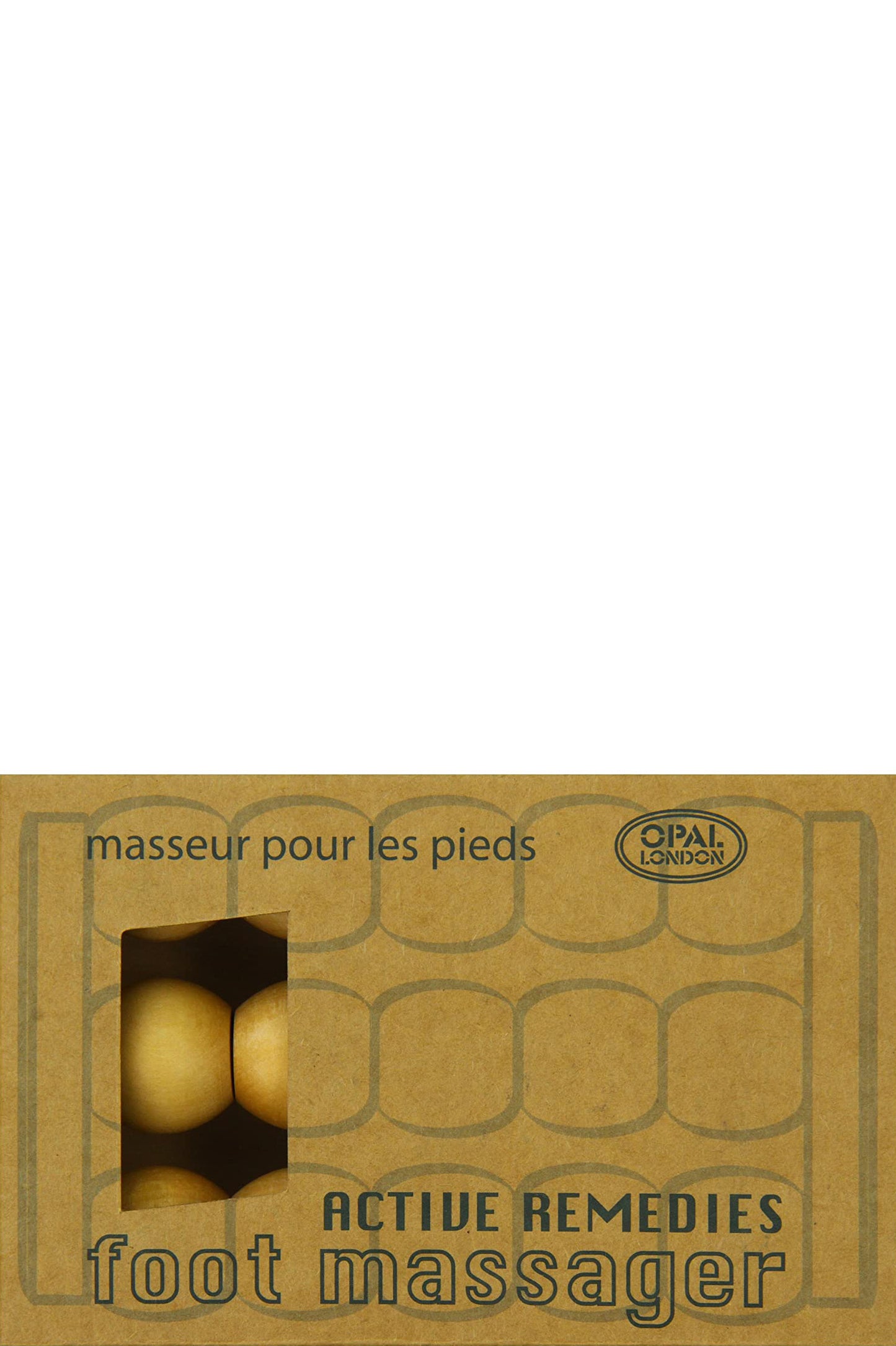مدلك القدم الخشبي أوبال كرافت لتحسين الدورة الدموية بخرز خشبي طبيعي، تصميم مريح، محمول وخفيف الوزن