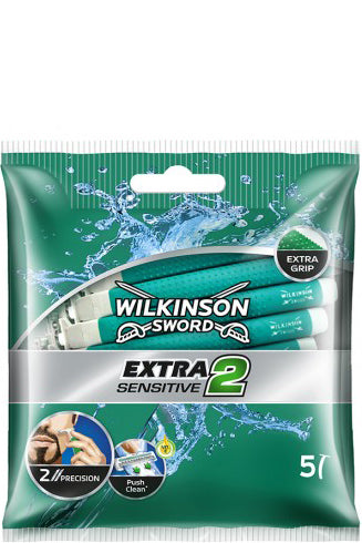Wilkinson Eii Sensitive Men's Disposable Razor - Triple Blade Design For Smooth Shaving - Ideal For Sensitive Skin, Flexible Pivoting Head, Comfortable Grip