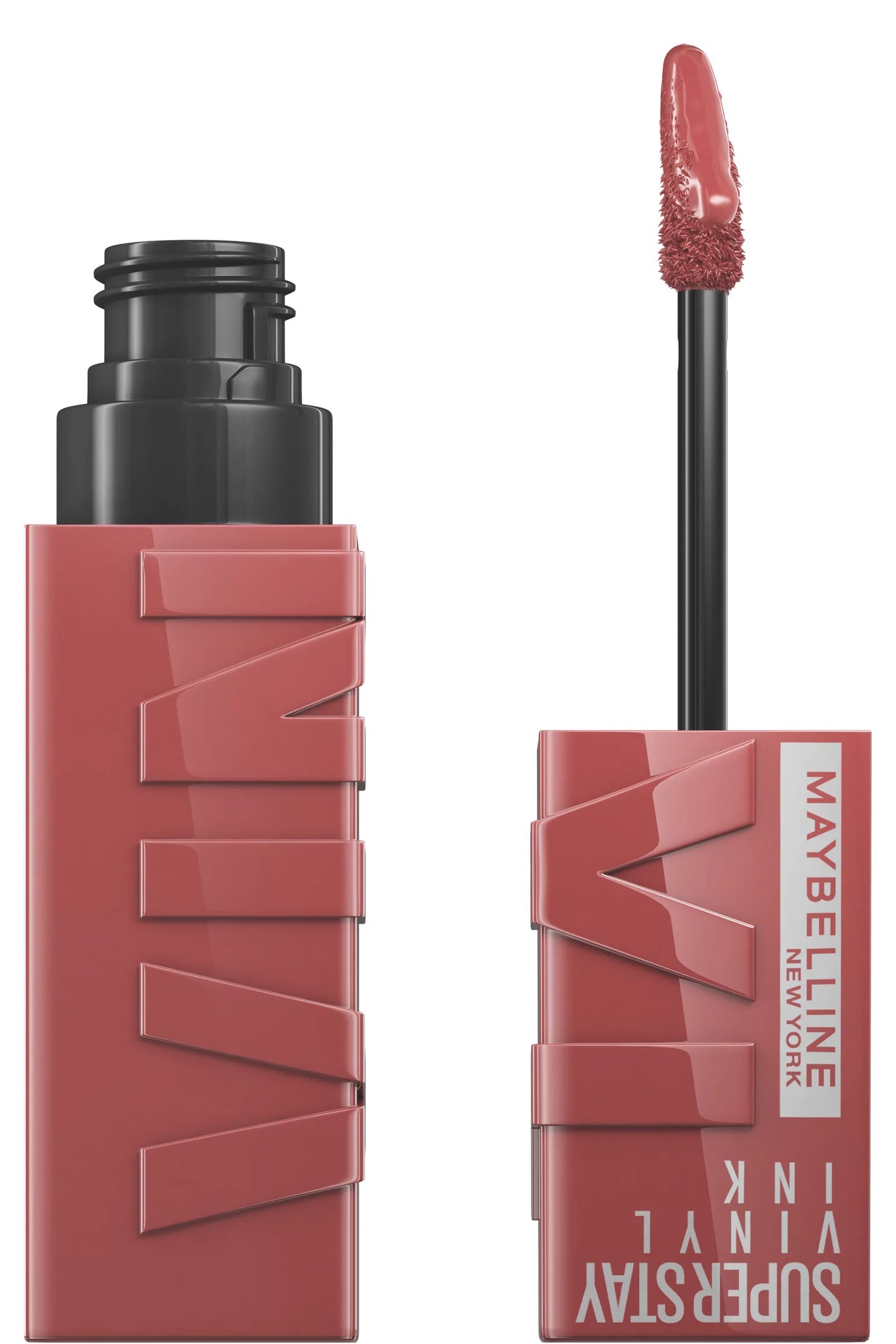 أحمر شفاه Superstay Vinyl Ink Lipcolor 35 Cheeky من Maybelline – لون مشبع ولامع لا يتزحزح يدوم طوال اليوم
