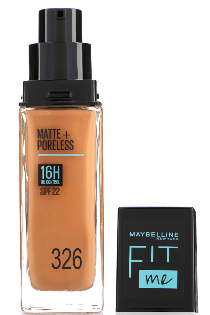 Maybelline Fit Me Matte & Poreless Foundation Spf22 326 – Natural Matte With Pore Refining Powders