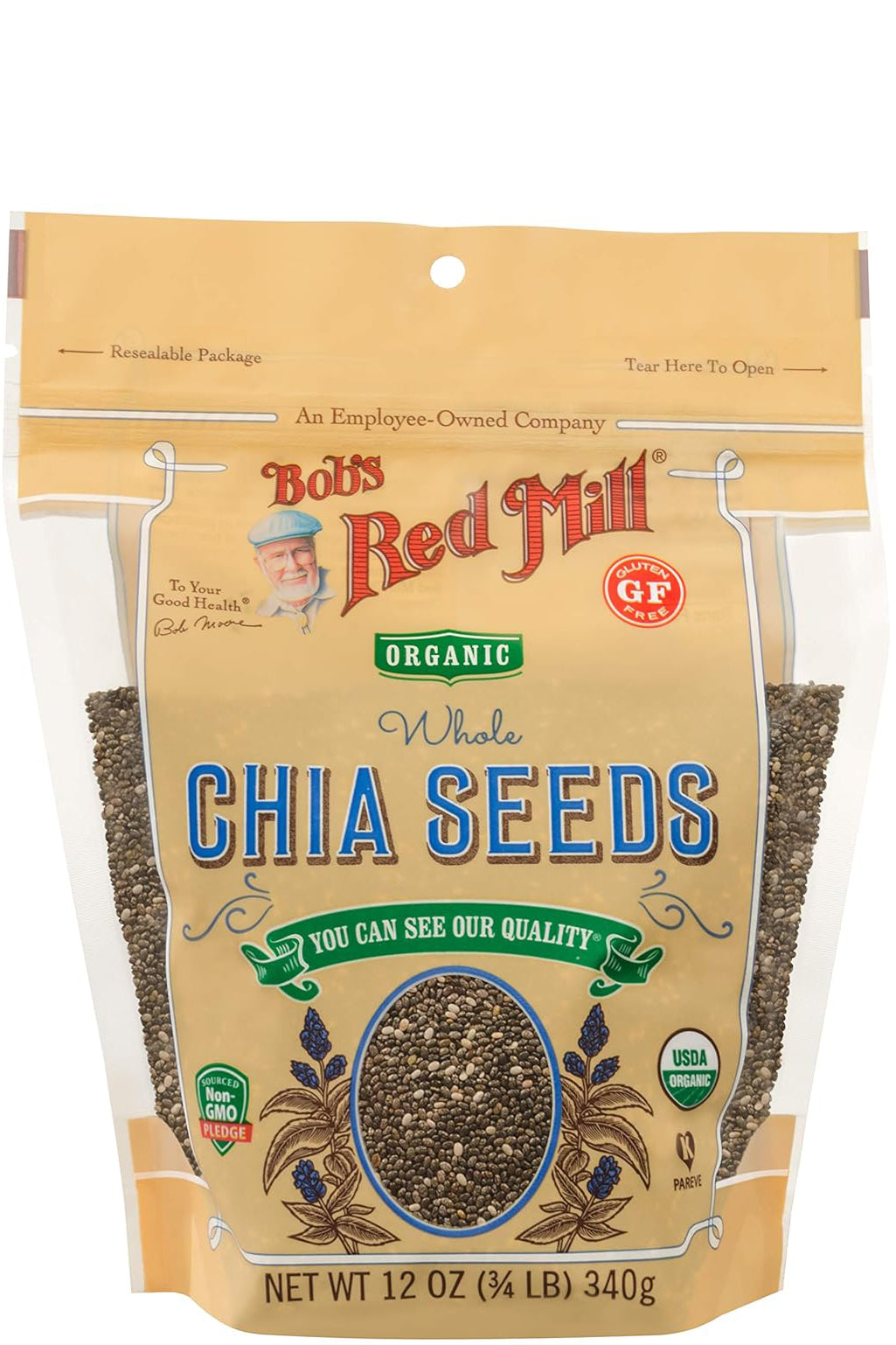 Bob's Red Mill Organic Chia Seeds High In Omega-3, Protein, And Fiber 340g
