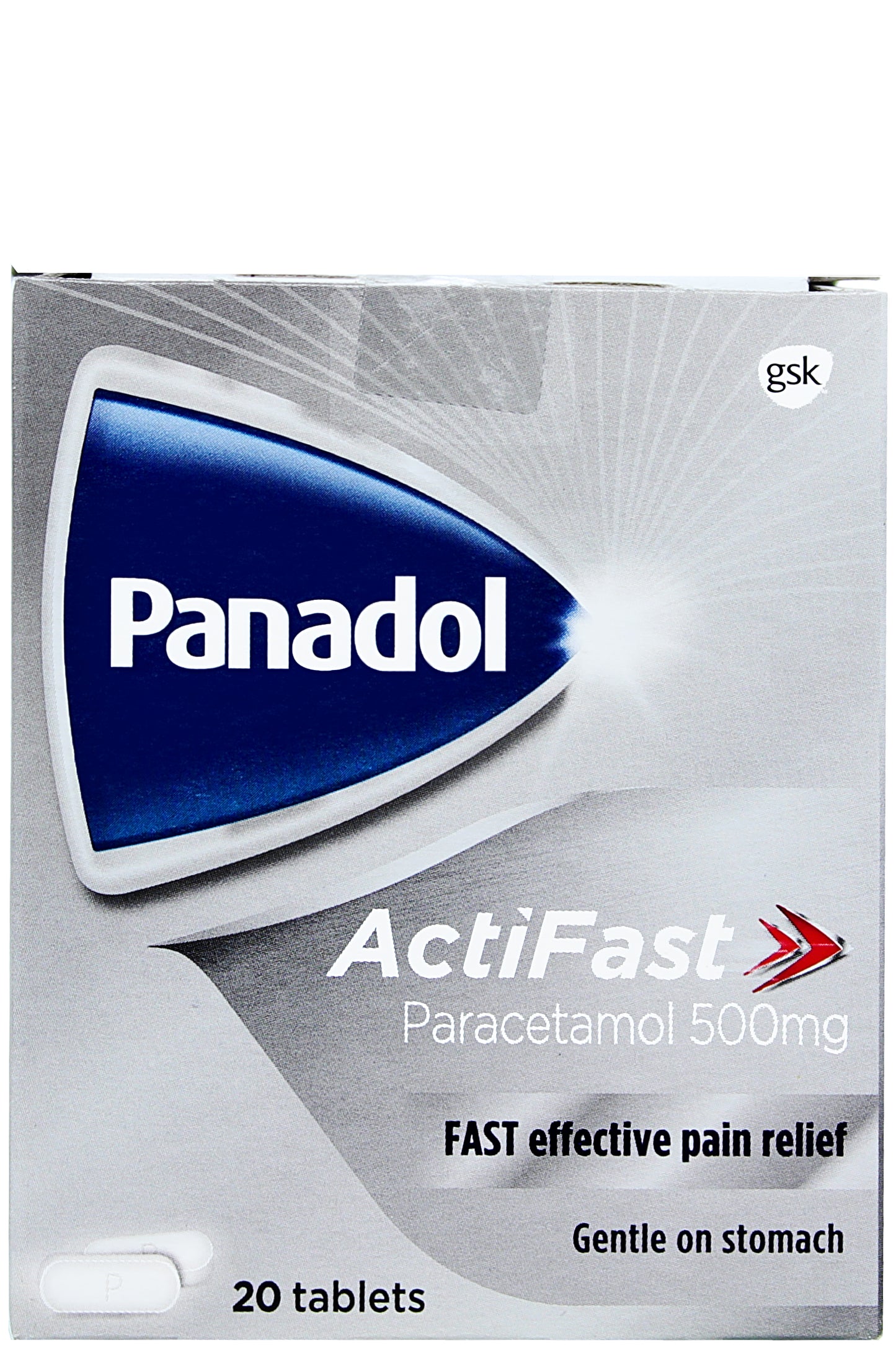Panadol Actifast 500 Mg, 20 Tablets, Blister Pack