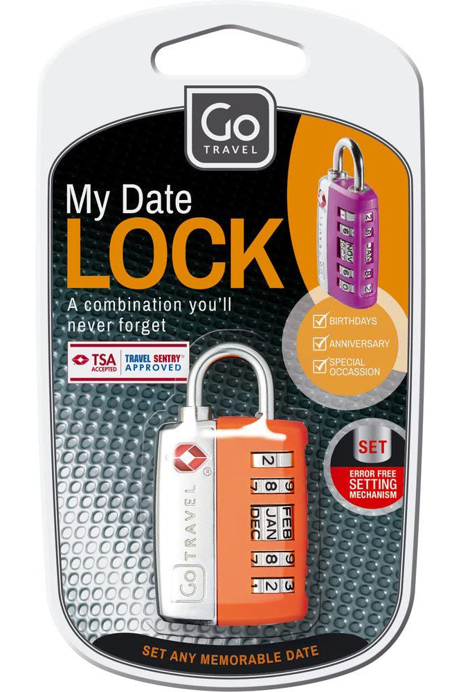 Go Travel My Date Lock 5-dial Calendar Padlock Personalized Luggage Security Durable Travel Accessory