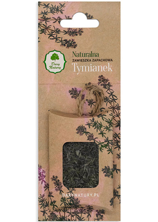 Dary Natury Natural Fragrance Hanger- Thyme - Resin-herbal Scent, Energizing Properties