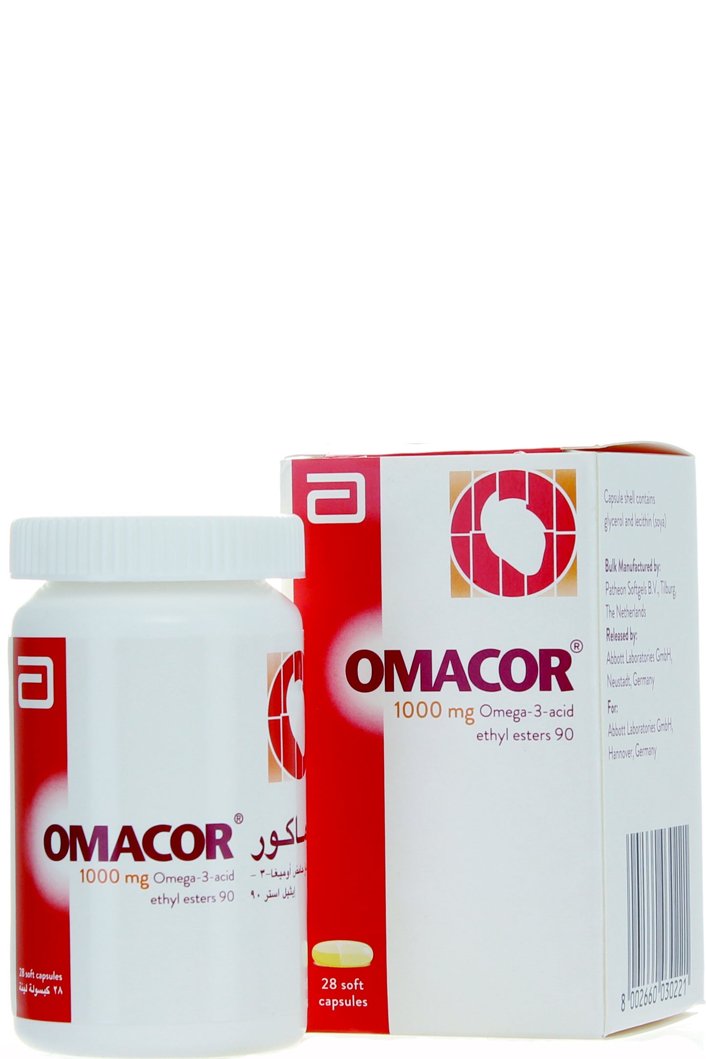 Omacor 1000 Mg, 28 Capsules, Bottle