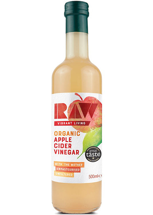 Biona Organic Apple Cider Vinegar 500ml - Unfiltered, With Vinegar Mother