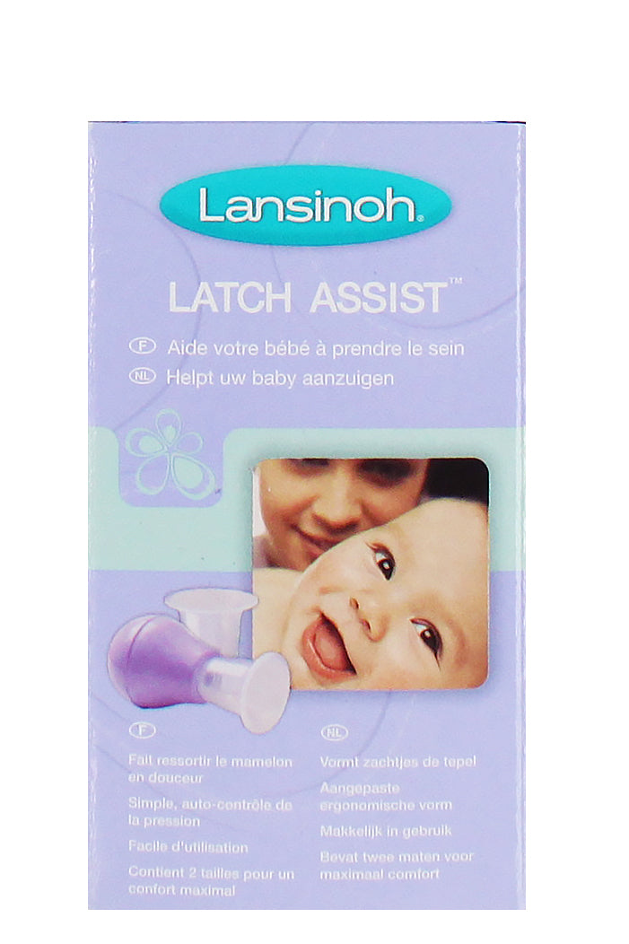 Lansinoh Latch Assist Nipple Corrector For Flat Inverted Nipples, Breastfeeding Latching Aid, 2 Sizes