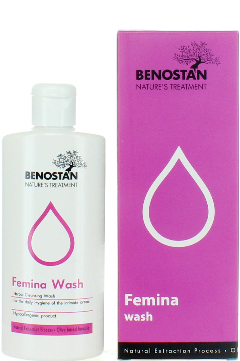 Benostan Femina Wash Daily Intimate Hygiene Gel With Soothing Olive Oil Formula 200ml Hypoallergenic Ph Balanced