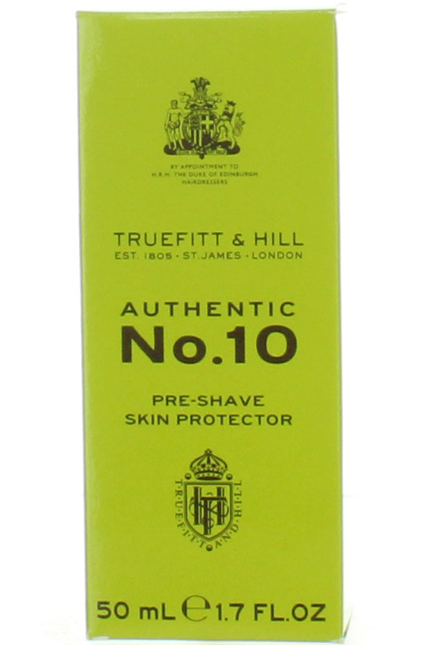 Truefitt & Hill No.10 مستحضر حماية البشرة قبل الحلاقة - زيت لسان الثور للبشرة الحساسة، 50 مل - حلاقة ناعمة، تقليل التهيج