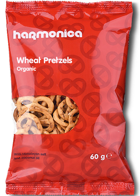Harmonica Organic Wheat Pretzels 60g - All-organic, Healthy Lifestyle Snack