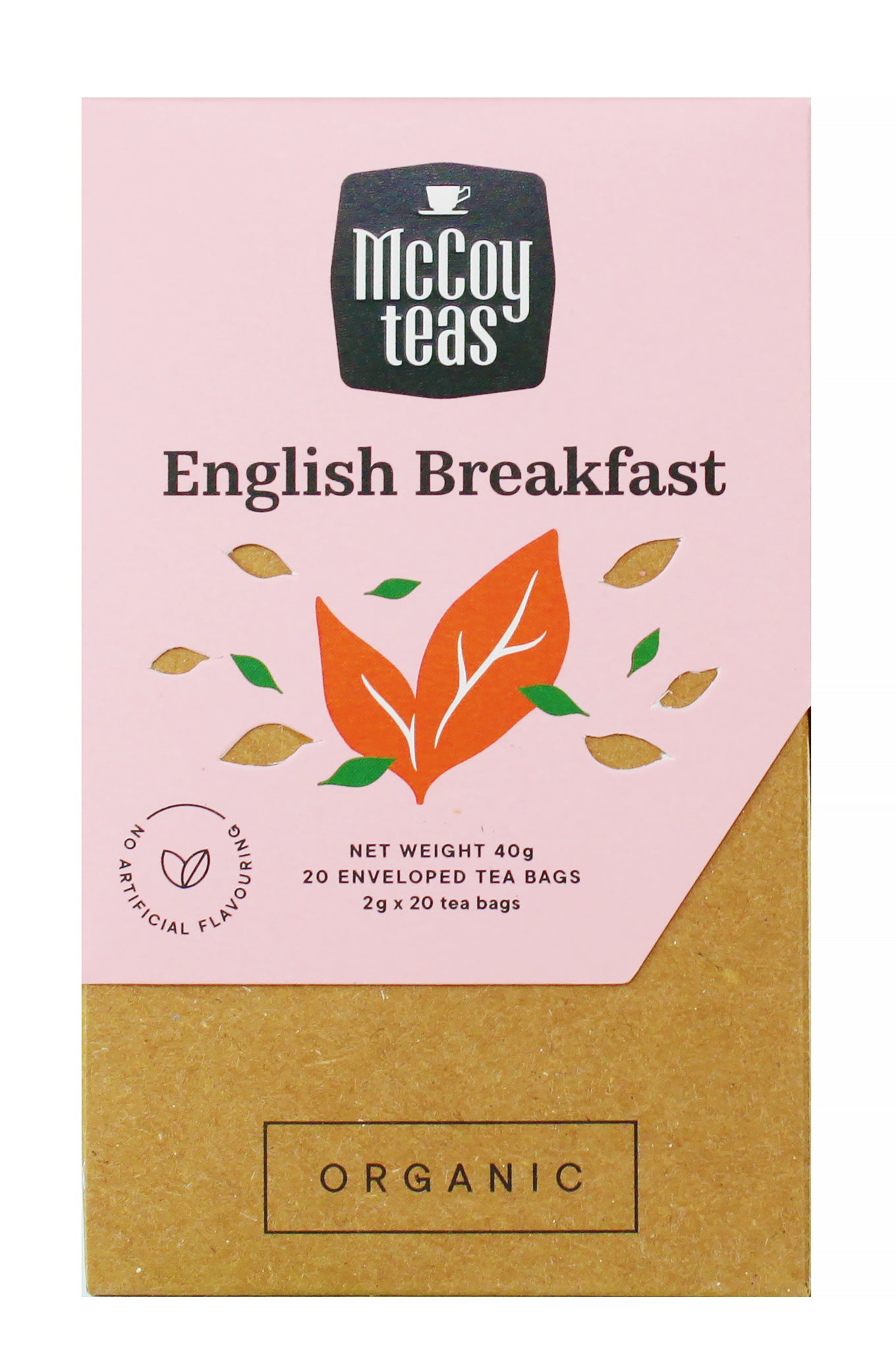 Mccoy Organic English Breakfast Tea Invigorating Black Tea Blend With Antioxidants 20 Tea Bags