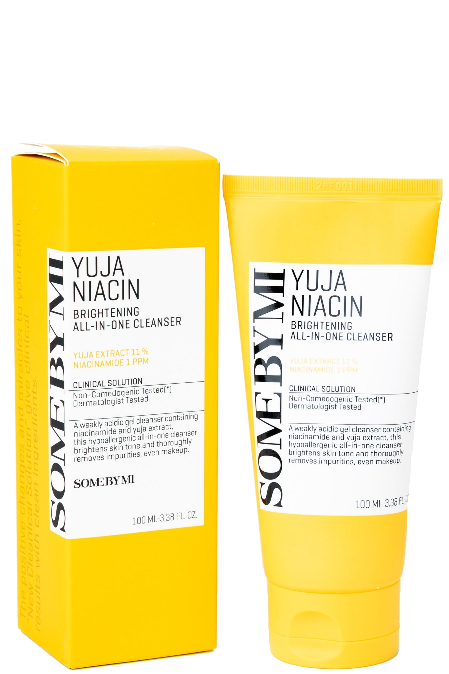 Somebymi Yuja Niacin Brightening Cleanser مع 11% خلاصة اليوجا والنياسيناميد وحمض السكسينيك - 150 مل، لا يسبب الحساسية، تنظيف عميق، بشرة مشرقة
