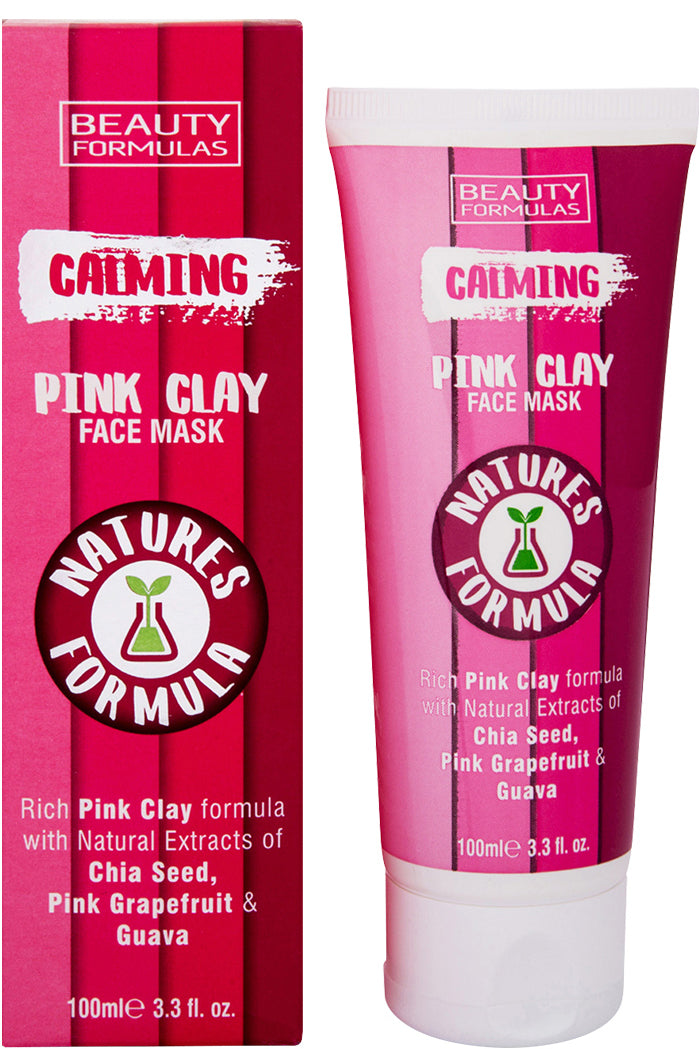 Beauty Formulas Calming Pink Clay Mask With Chia Seed Extract - 100ml