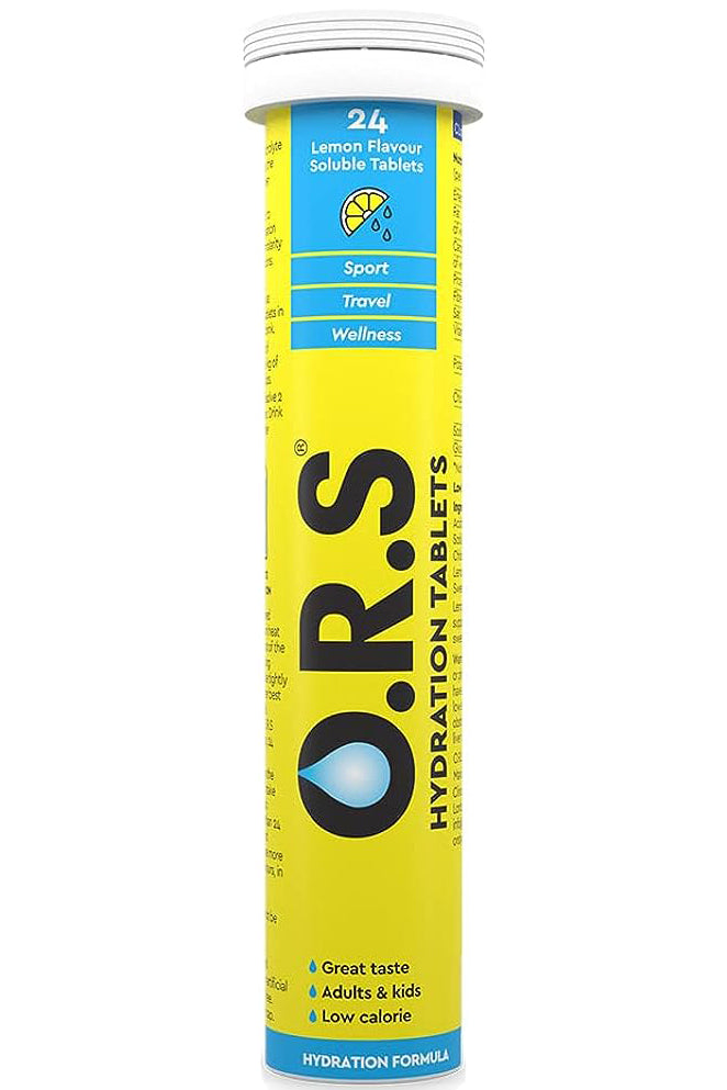 Ors Lemon Hydration Tablets Low-calorie Electrolyte Formula 24 Tablets Refreshing Lemon Flavor