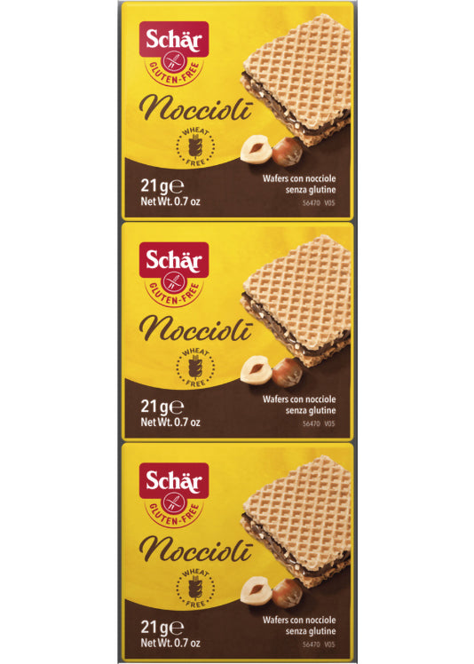 Dr. Schär Noccioli Snacks 63g - Crispy Wafers With Hazelnut Cream, Gluten-free