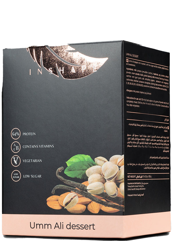 Inshape Umm Ali High-protein (64%) Dessert Meal Replacement - Low-carb, Low-fat, Vegetarian, With Added Vitamins & Sweeteners, In 25g Sachet