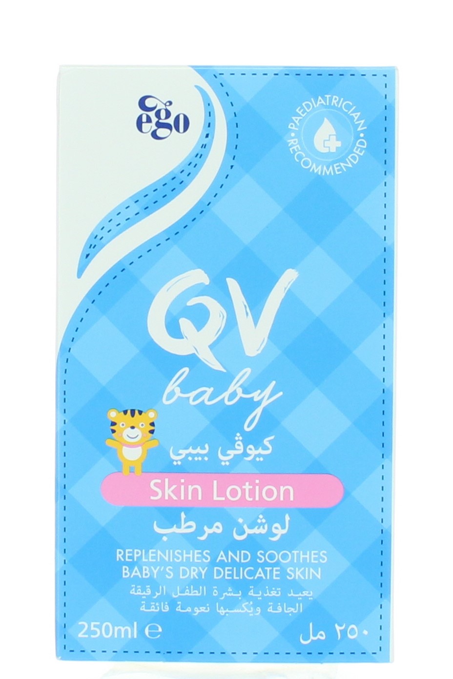 لوشن QV بيبي للبشرة مرطب خفيف الوزن للبشرة الحساسة مع الجلسرين ومستخلص البابونج 250 مل خالٍ من العطر