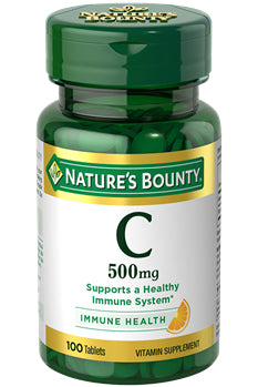 Nature's Bounty فيتامين سي 500 ملغ، دعم مضاد للأكسدة للجهاز المناعي 100 قرص