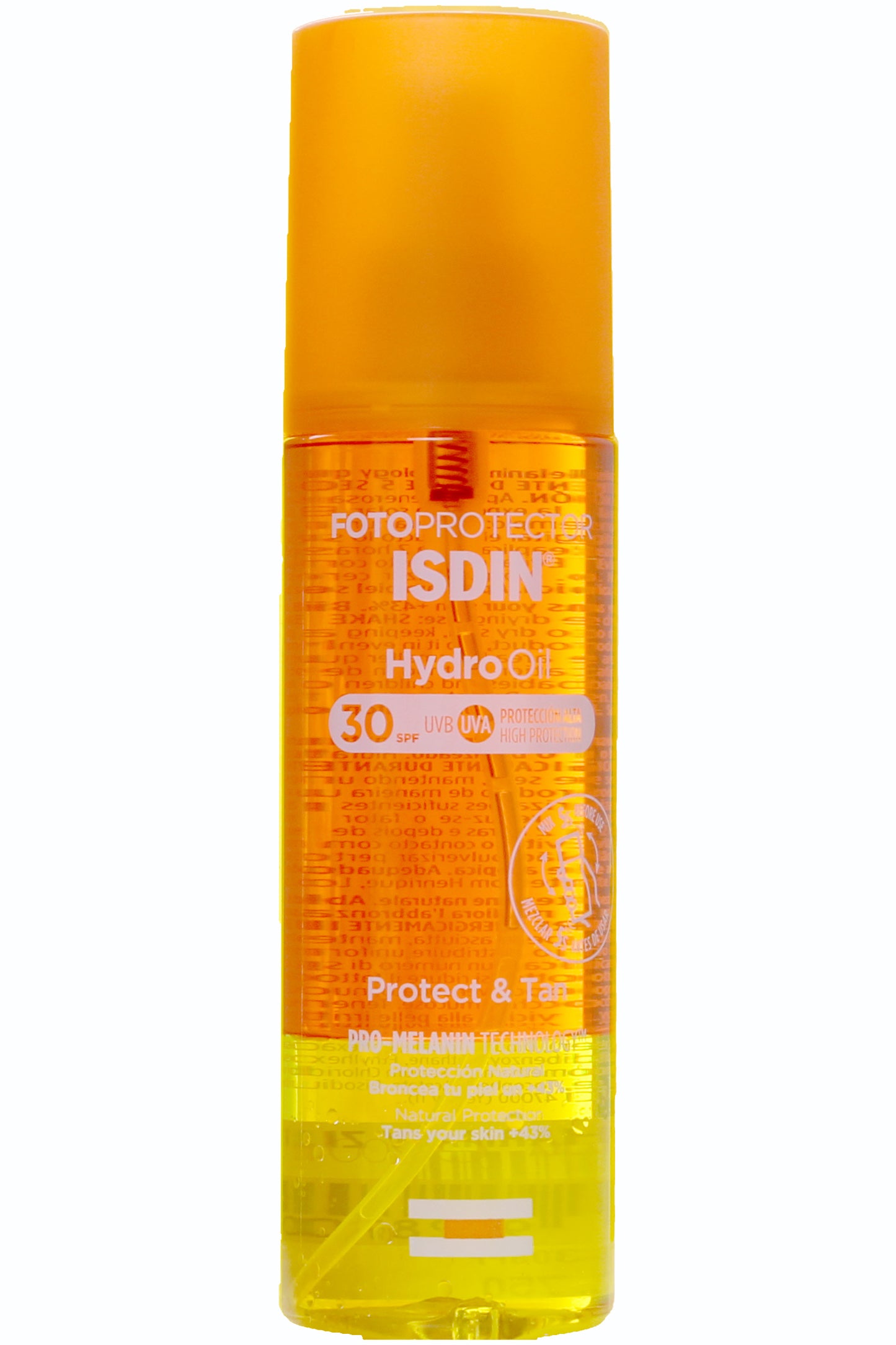 Isdin Hydro Oil Spf 30 حماية مزدوجة للسمرة مع تقنية برو-ميلانين 200 مل