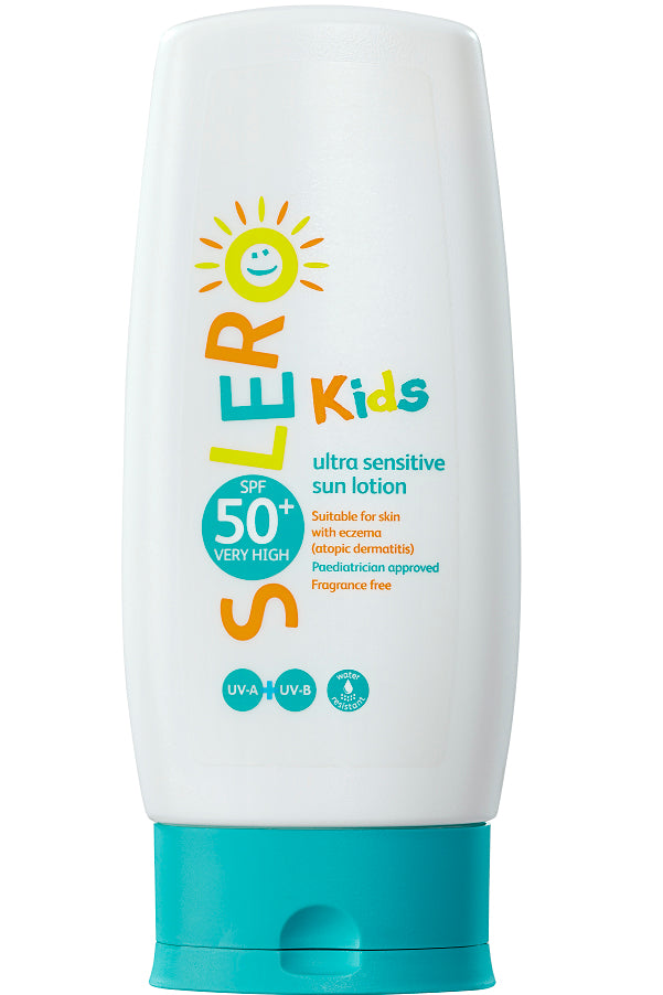 Solero Kids Ultra Sensitive Sun Lotion Spf50+ حماية عالية من الأشعة فوق البنفسجية UVA/UVB خالي من العطور 200 مل