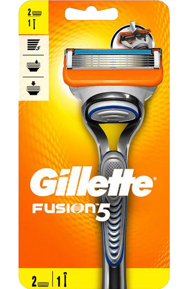 Gillette Fusion Manual Razor - 5 Blades With Precision Trimmer For Accurate Edging