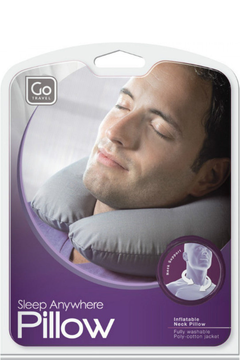 Go Travel Inflatable Neck Pillow With Washable Cover For Ultimate Comfort And Neck Support