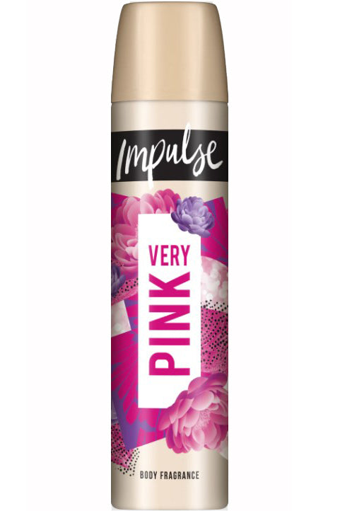 سبراي للجسم Impulse Very Pink منعش برائحة أنثوية حلوة 75 مل