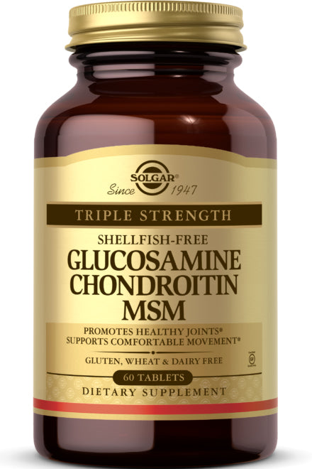 Solgar Triple Strength Glucosamine Chondroitin Msm Optimsm Joint Comfort Formula 60 Tablets