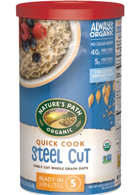 Nature's Path Quick Cook Steel Cut Oats - Organic, 680g