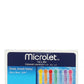 Contour Plus Microlet، 25 إبرة وخز، دقيقة، للاستخدام مرة واحدة، مغلفة بالسيليكون، عبوة