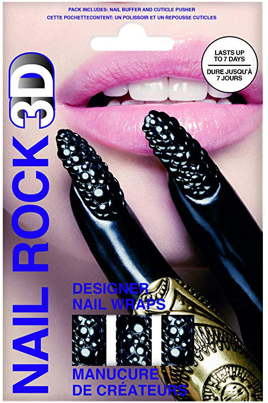 Beauty Rock Nail Wraps Doodad Black Nr3d005 لأسلوب جريء ومبدع